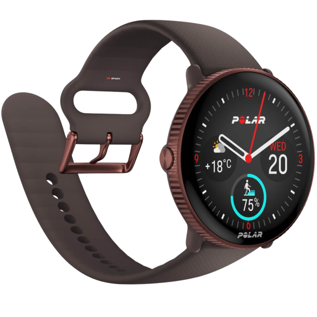 Polar Ignite 3 фітнес-годинник з крокоміром і вимірюванням пульсу Brown Copper 900106239
