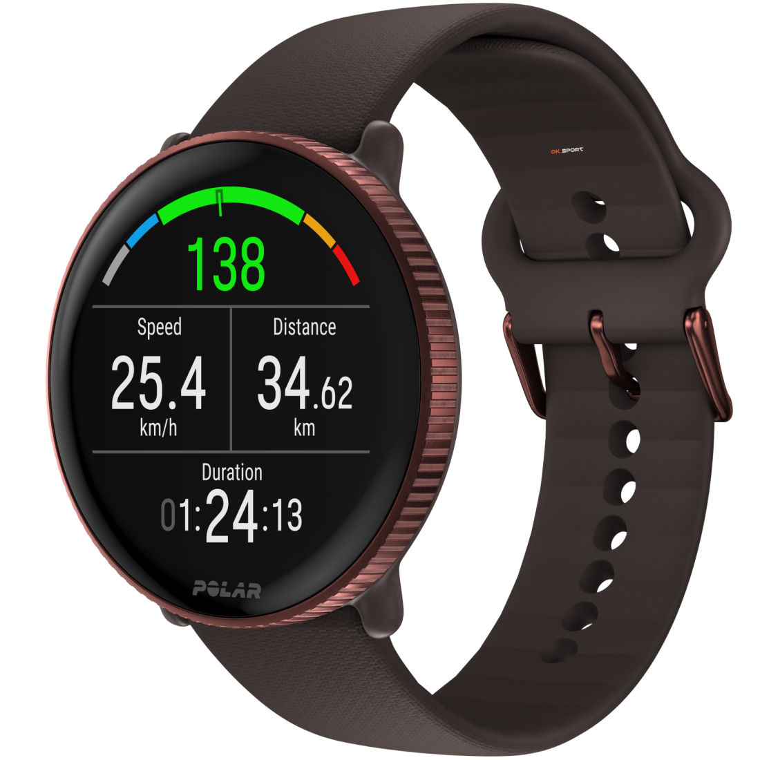 Polar Ignite 3 фітнес-годинник з крокоміром і вимірюванням пульсу Brown Copper 900106239