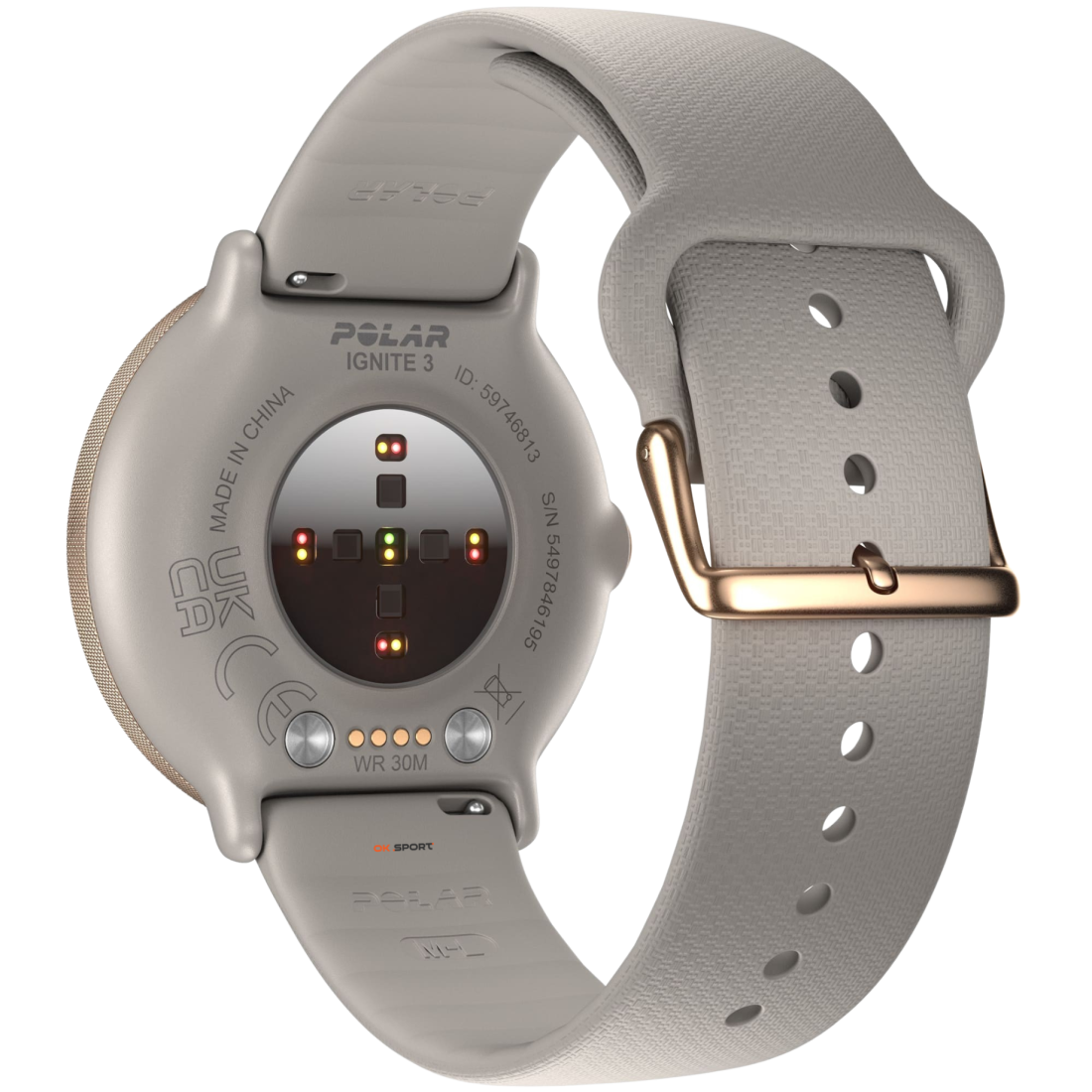 Polar Ignite 3 годинник для фітнесу з крокоміром і вимірюванням пульсу Greige Sand 900106237