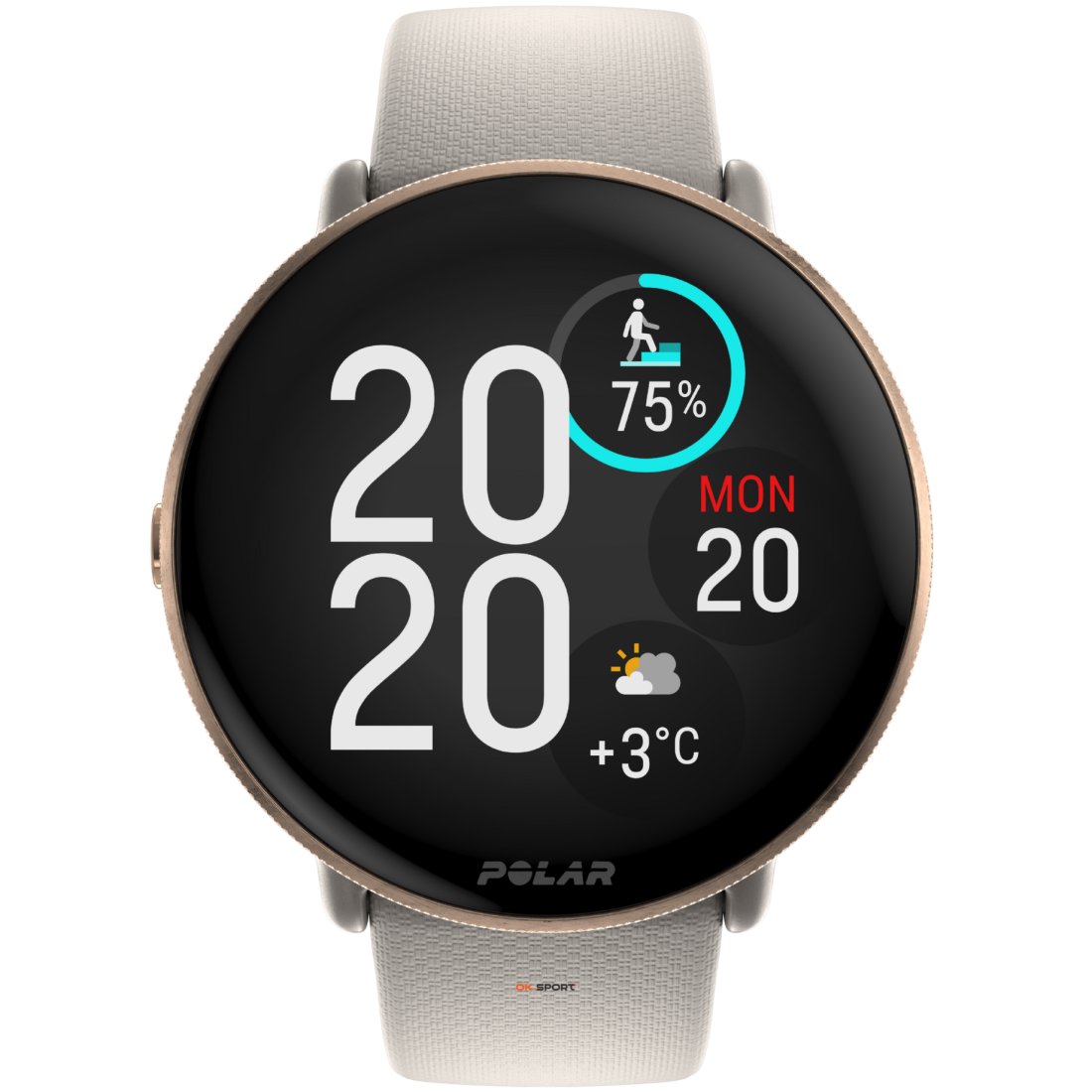 Polar Ignite 3 годинник для фітнесу з крокоміром і вимірюванням пульсу Greige Sand 900106237