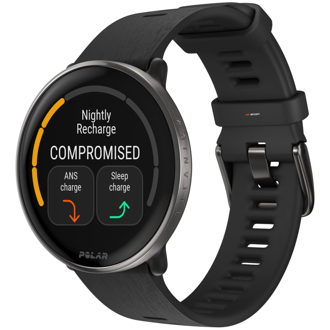 Polar Ignite 3 Titanium розумний смарт-годинник для фітнесу з крокоміром Black 900110027