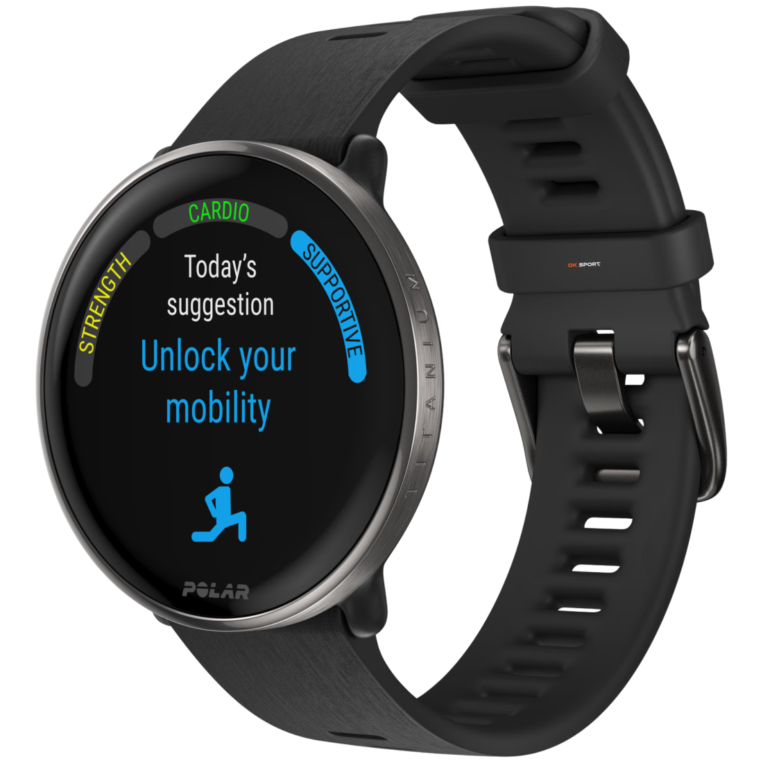 Polar Ignite 3 Titanium розумний смарт-годинник для фітнесу з крокоміром Black 900110027