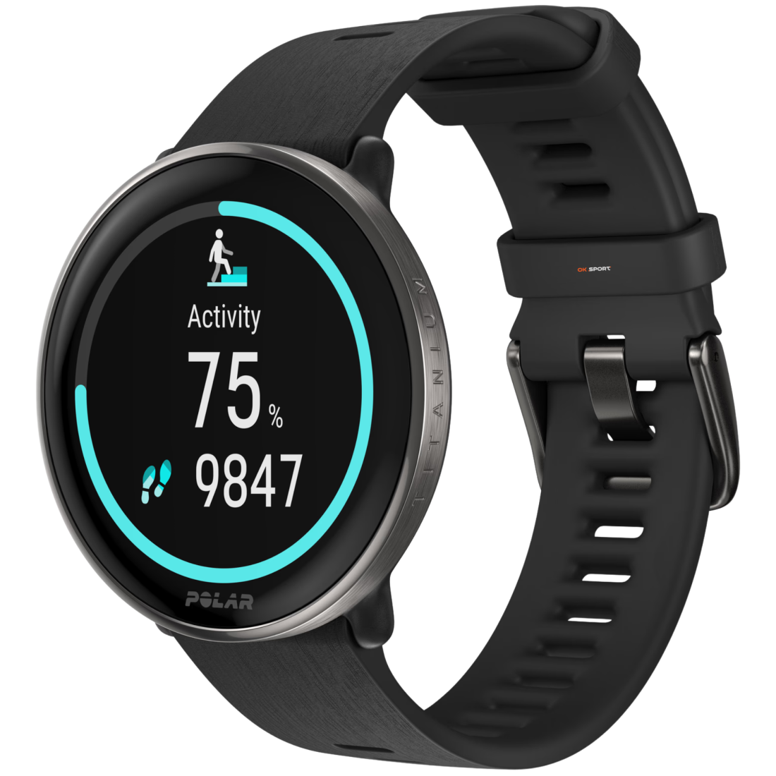 Polar Ignite 3 Titanium розумний смарт-годинник для фітнесу з крокоміром Black 900110027