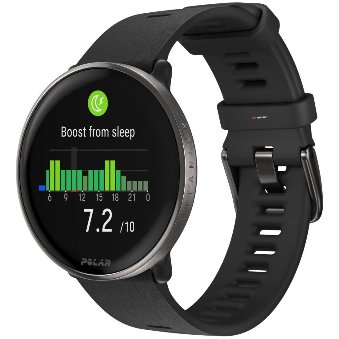 Polar Ignite 3 Titanium розумний смарт-годинник для фітнесу з крокоміром Black 900110027