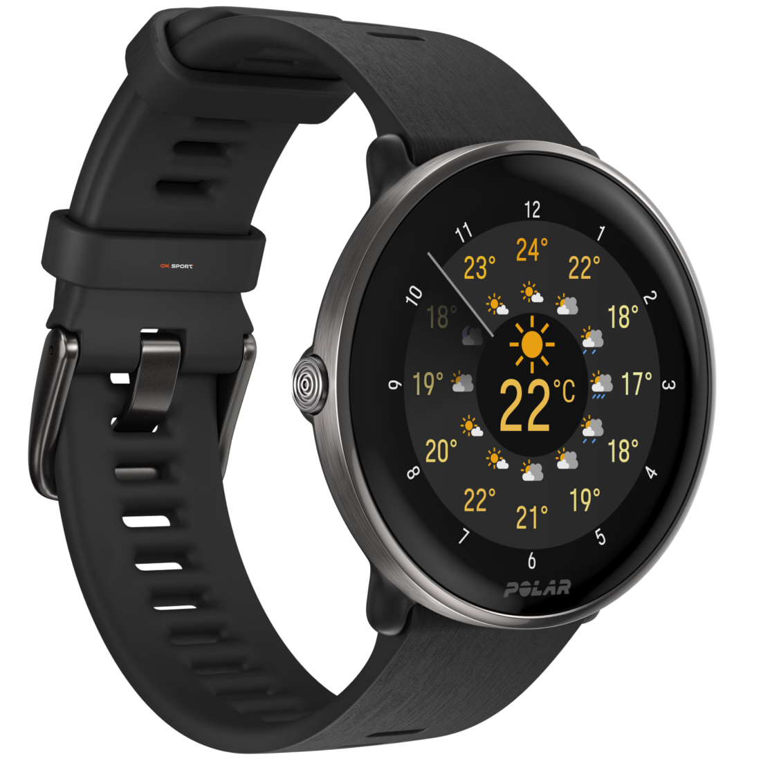 Polar Ignite 3 Titanium розумний смарт-годинник для фітнесу з крокоміром Black 900110027