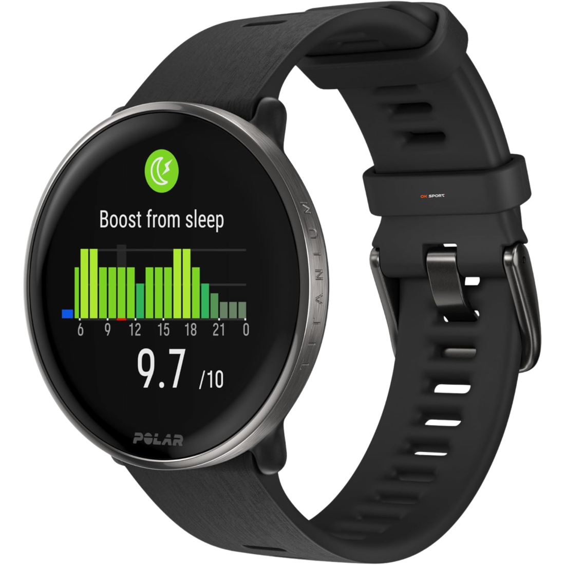 Polar Ignite 3 Titanium розумний смарт-годинник для фітнесу з крокоміром Black 900110027