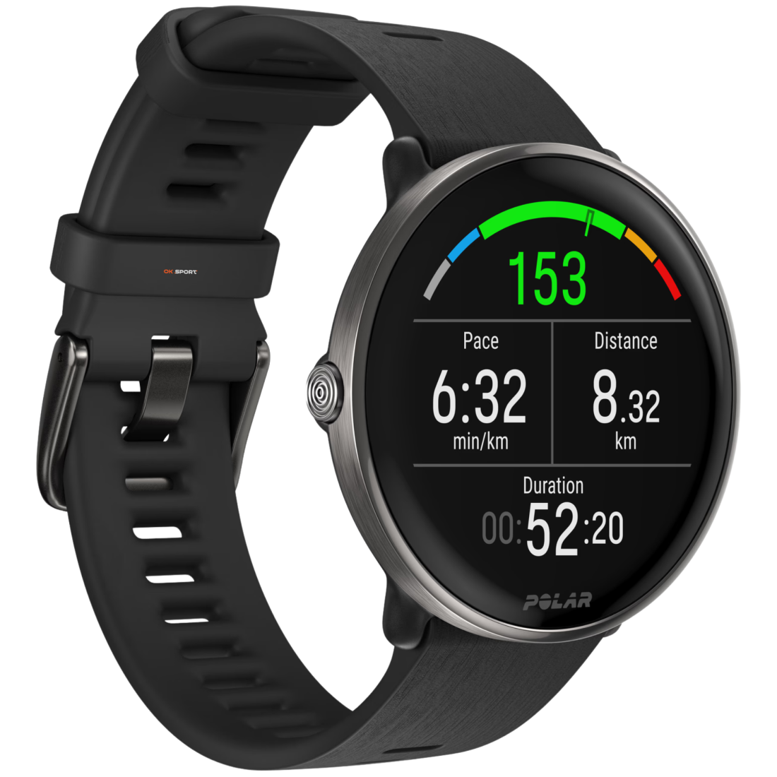 Polar Ignite 3 Titanium розумний смарт-годинник для фітнесу з крокоміром Black 900110027