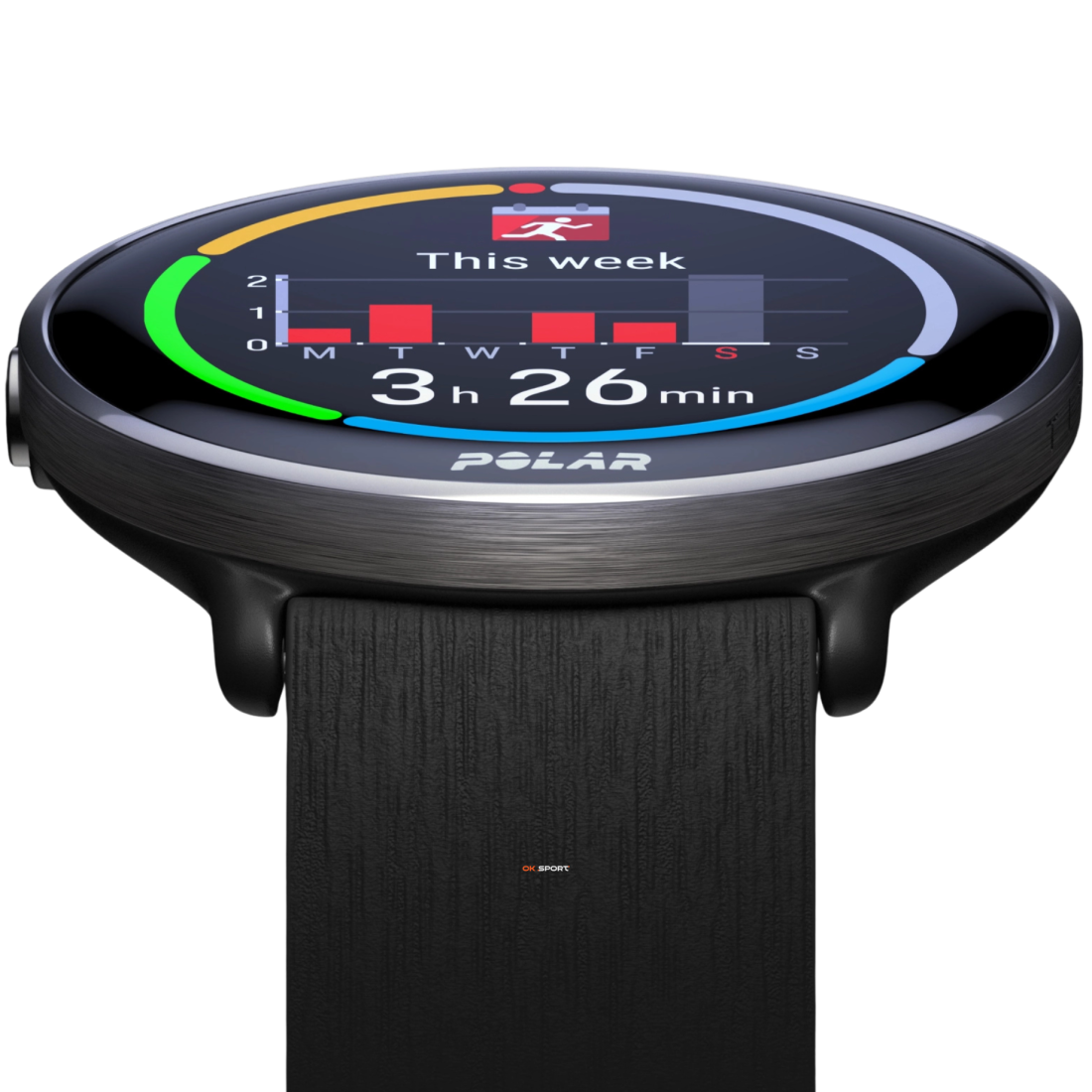 Polar Ignite 3 Titanium розумний смарт-годинник для фітнесу з крокоміром Black 900110027