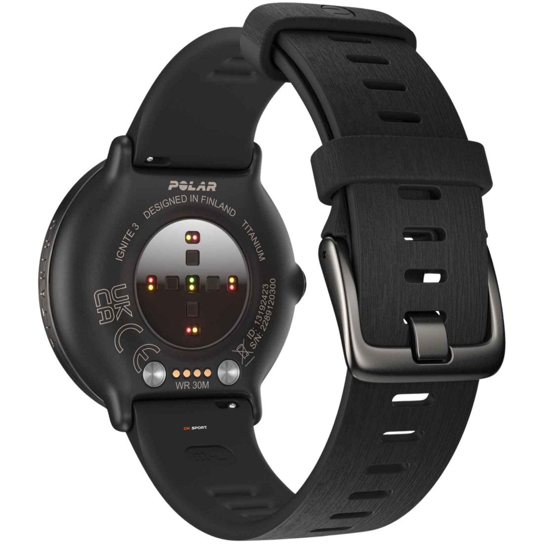 Polar Ignite 3 Titanium розумний смарт-годинник для фітнесу з крокоміром Black 900110027