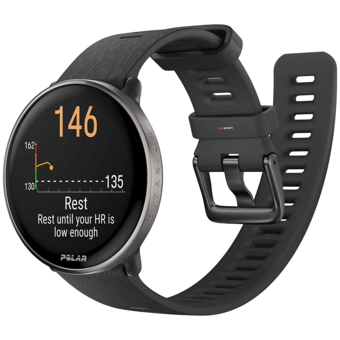 Polar Ignite 3 Titanium розумний смарт-годинник для фітнесу з крокоміром Black 900110027
