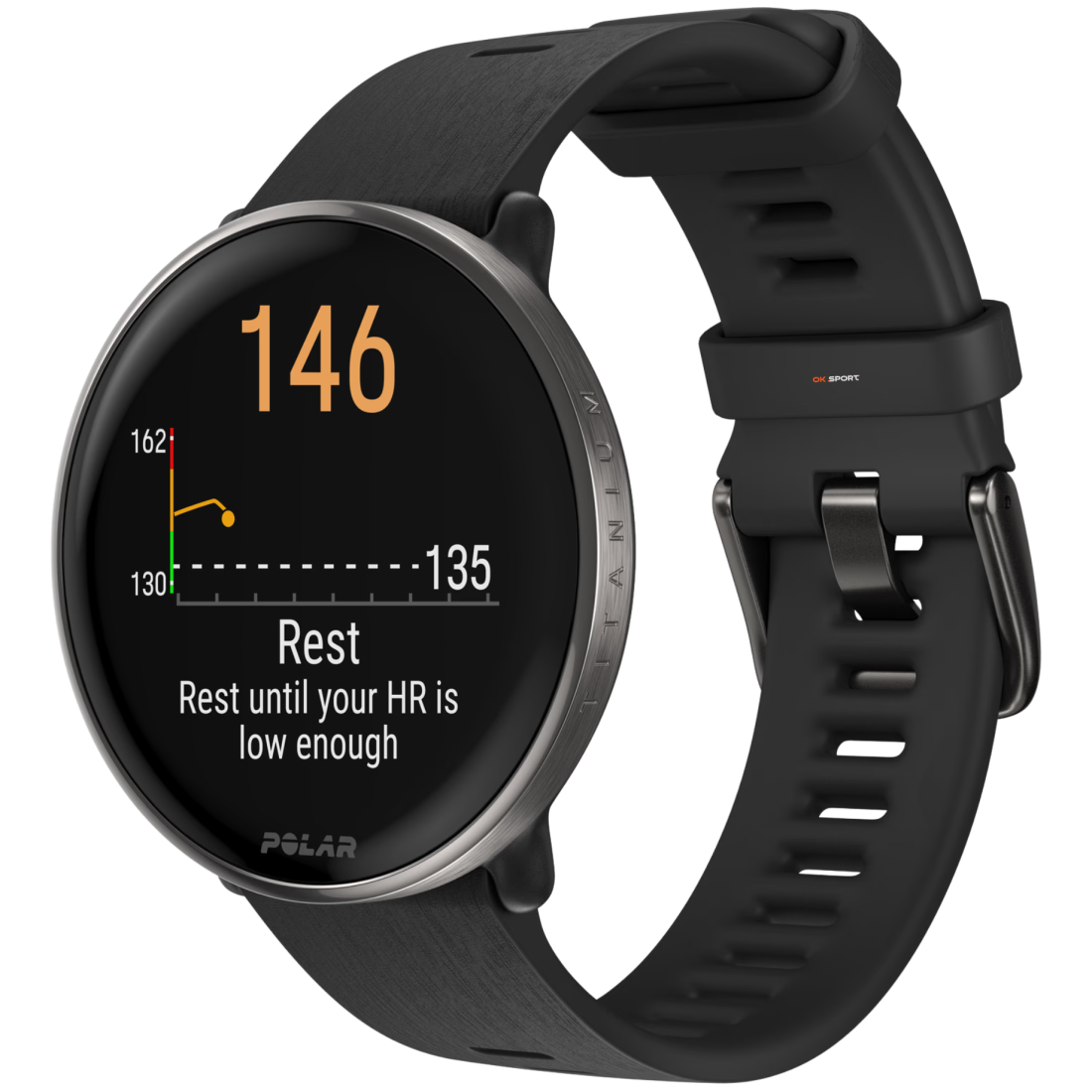Polar Ignite 3 Titanium розумний смарт-годинник для фітнесу з крокоміром Black 900110027
