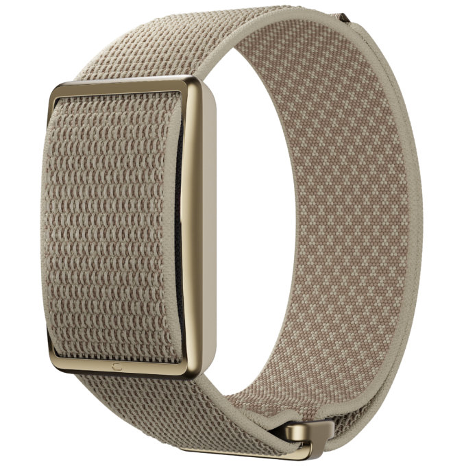 Polar Loop Greige Sand фітнес-трекер без екрану, спортивний розумний браслет для моніторингу здоров'я з крокоміром