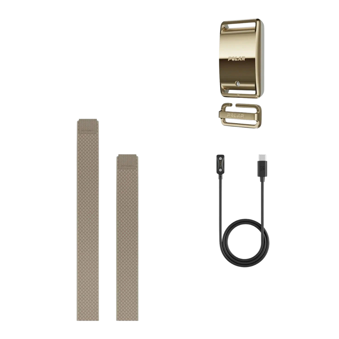 Polar Loop Greige Sand фітнес-трекер без екрану, спортивний розумний браслет для моніторингу здоров'я з крокоміром