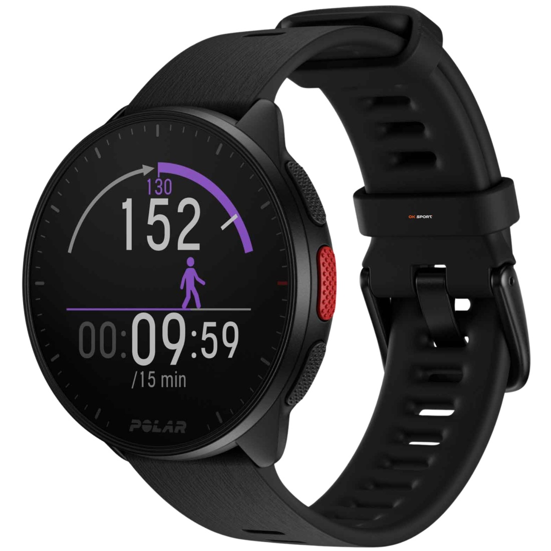 Polar Pacer спортивний годинник для бігу GPS пульсометр Bluetooth Night Black 900102174