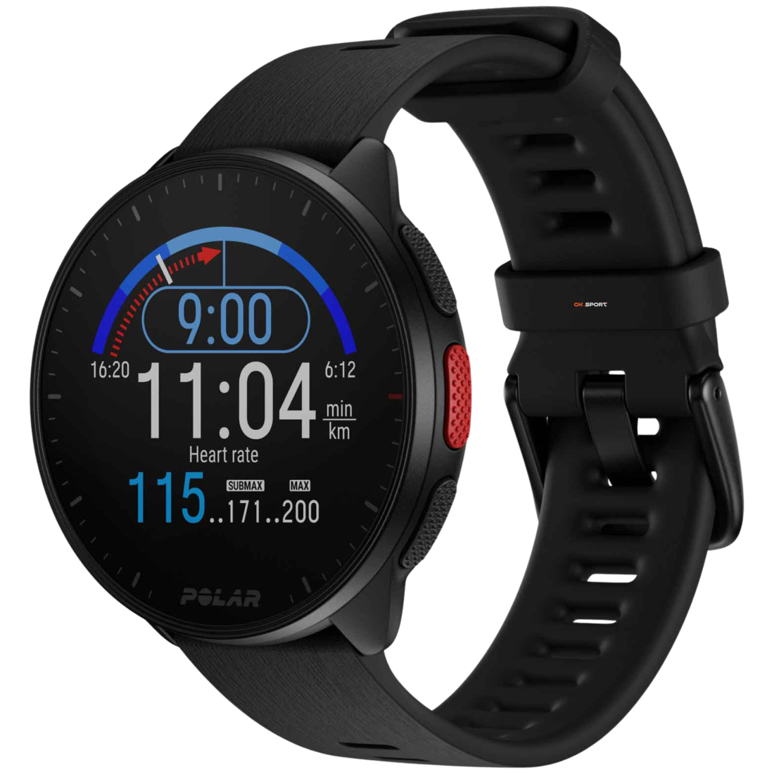 Polar Pacer спортивний годинник для бігу GPS пульсометр Bluetooth Night Black 900102174