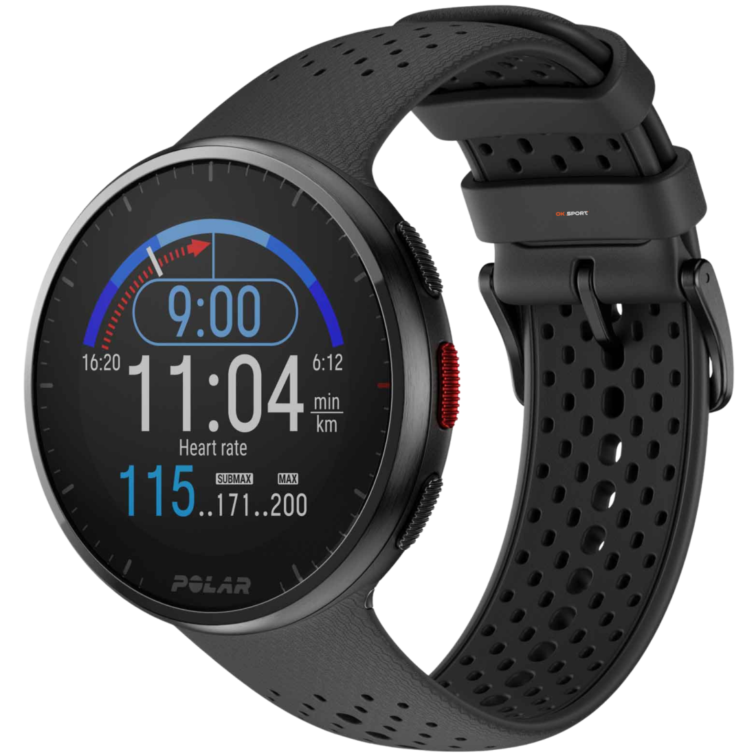 Polar Pacer Pro годинник спортивний для бігу та тренувань з GPS і пульсометром Carbon Gray 900102178