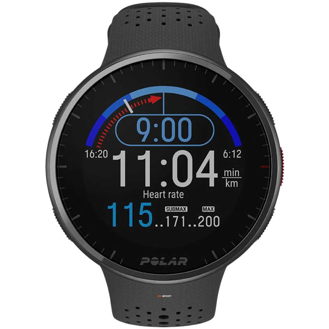 Polar Pacer Pro годинник спортивний для бігу та тренувань з GPS і пульсометром Carbon Gray 900102178