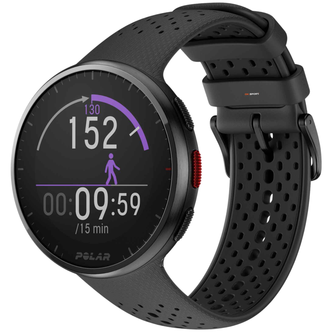 Polar Pacer Pro годинник спортивний для бігу та тренувань з GPS і пульсометром Carbon Gray 900102178