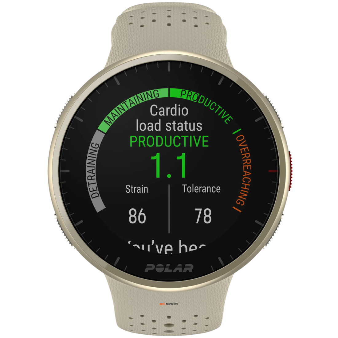 Polar Pacer Pro смарт годинник для спорту, тренувань і бігу з GPS водонепроникний Gold Dust 900108611