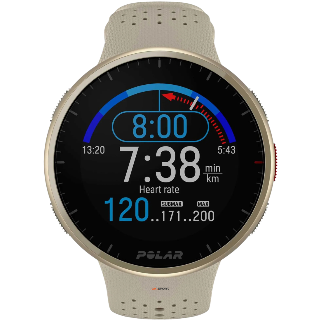 Polar Pacer Pro смарт годинник для спорту, тренувань і бігу з GPS водонепроникний Gold Dust 900108611