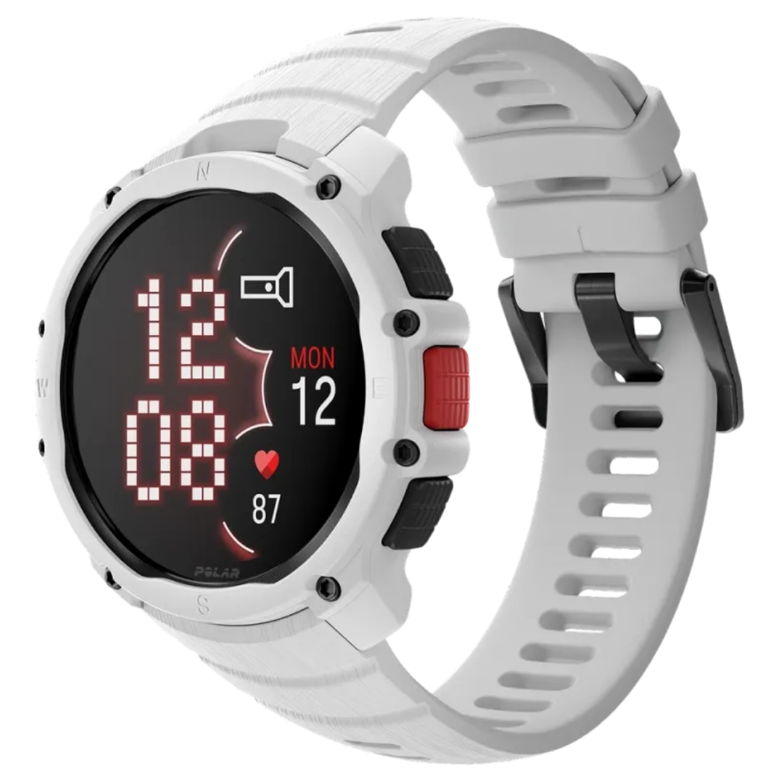 Спортивний годинник Polar Street X Snow White з ліхтариком та GPS чоловічий, жіночий наручний водонепроникний