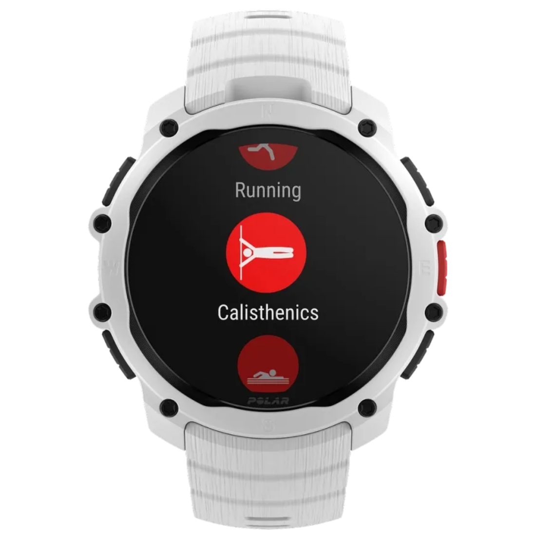 Спортивний годинник Polar Street X Snow White з ліхтариком та GPS чоловічий, жіночий наручний водонепроникний
