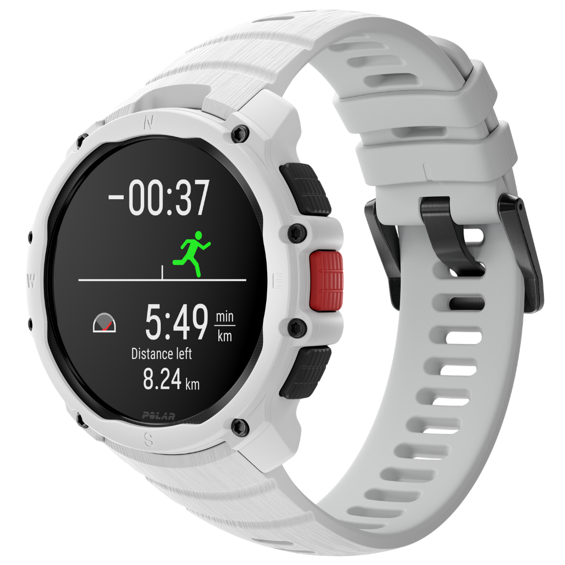Спортивний годинник Polar Street X Snow White з ліхтариком та GPS чоловічий, жіночий наручний водонепроникний