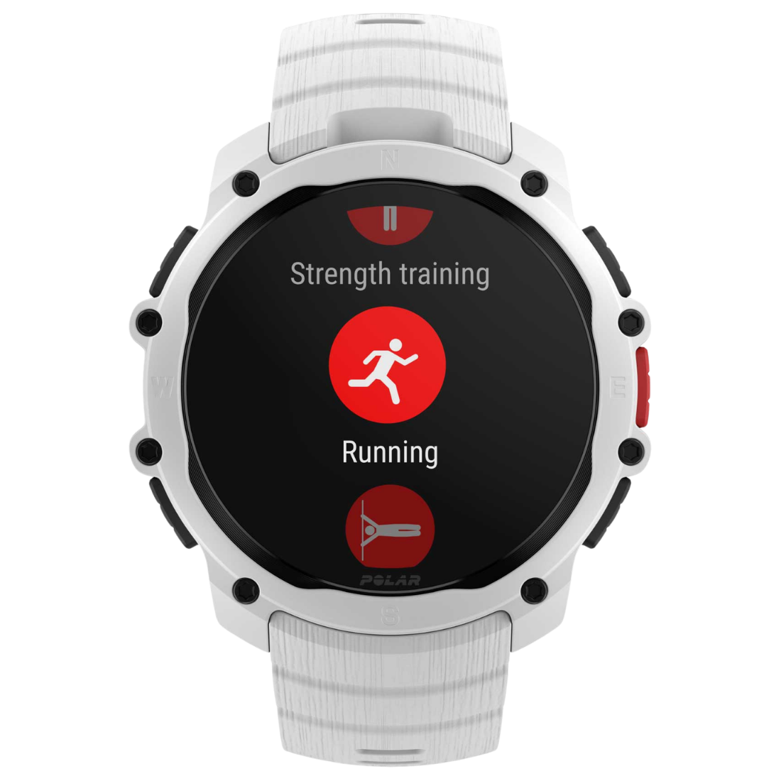 Спортивний годинник Polar Street X Snow White з ліхтариком та GPS чоловічий, жіночий наручний водонепроникний
