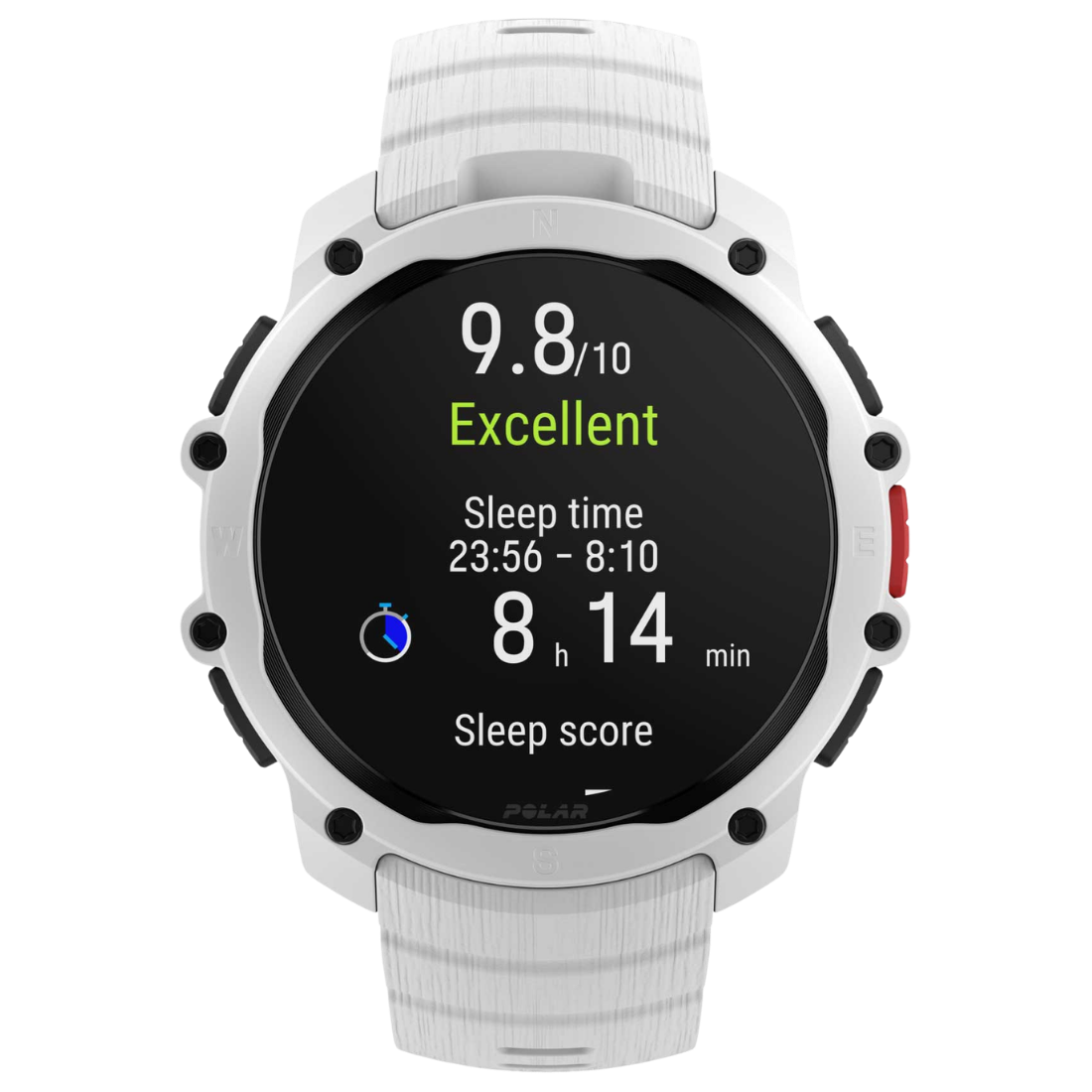 Спортивний годинник Polar Street X Snow White з ліхтариком та GPS чоловічий, жіночий наручний водонепроникний