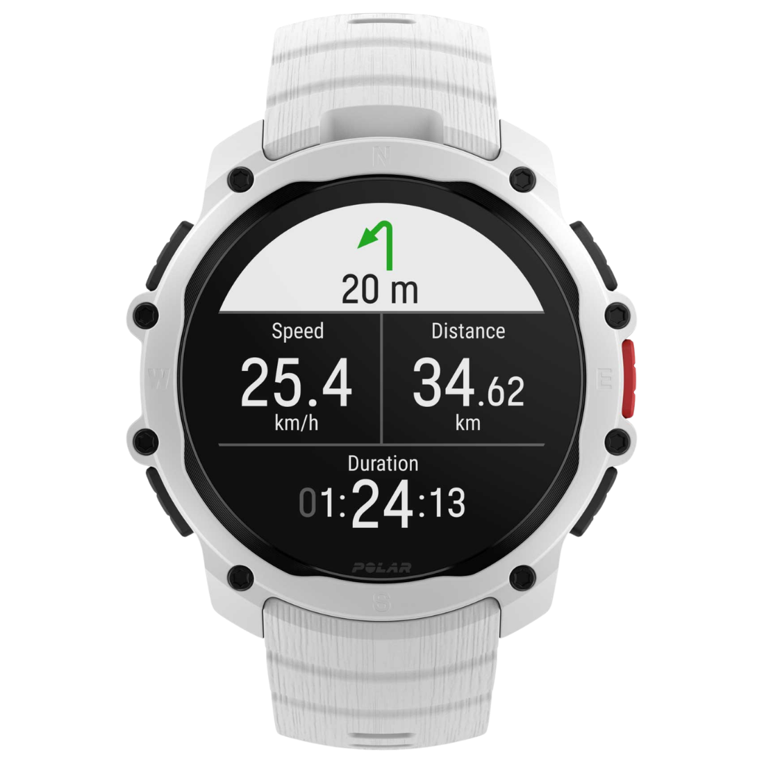 Спортивний годинник Polar Street X Snow White з ліхтариком та GPS чоловічий, жіночий наручний водонепроникний