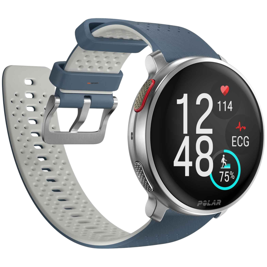 Polar Vantage V3 Sky Blue годинник спортивний смарт на руку для бігу водонепроникний преміум-класу мультиспорт