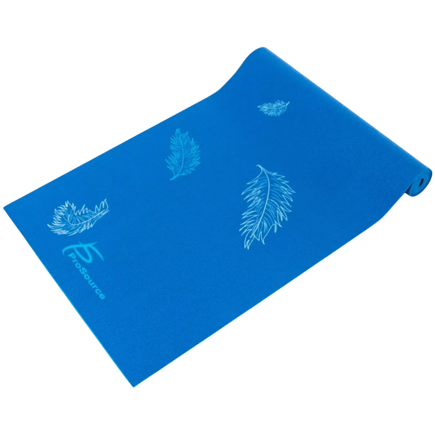 Килимок для йоги з малюнком пір'я ProsourceFit Feather Yoga Mat 5 мм