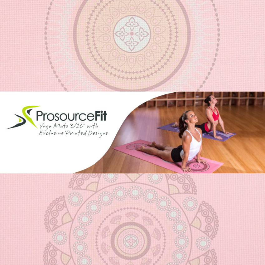 Килимок для йоги з малюнком ProsourceFit Satya Yoga Mat 5 мм професійний