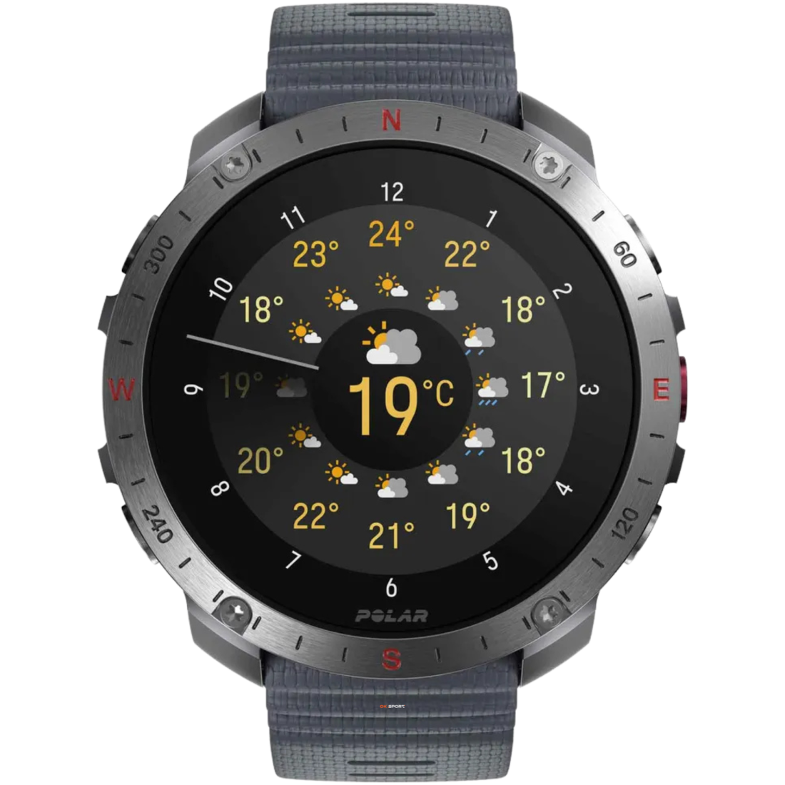 Polar Grit X2 Pro смарт-годинник спортивний водонепроникний ударостійкий чоловічий жіночий військовий з компасом Silver-Grey  PL-900110287-S/L