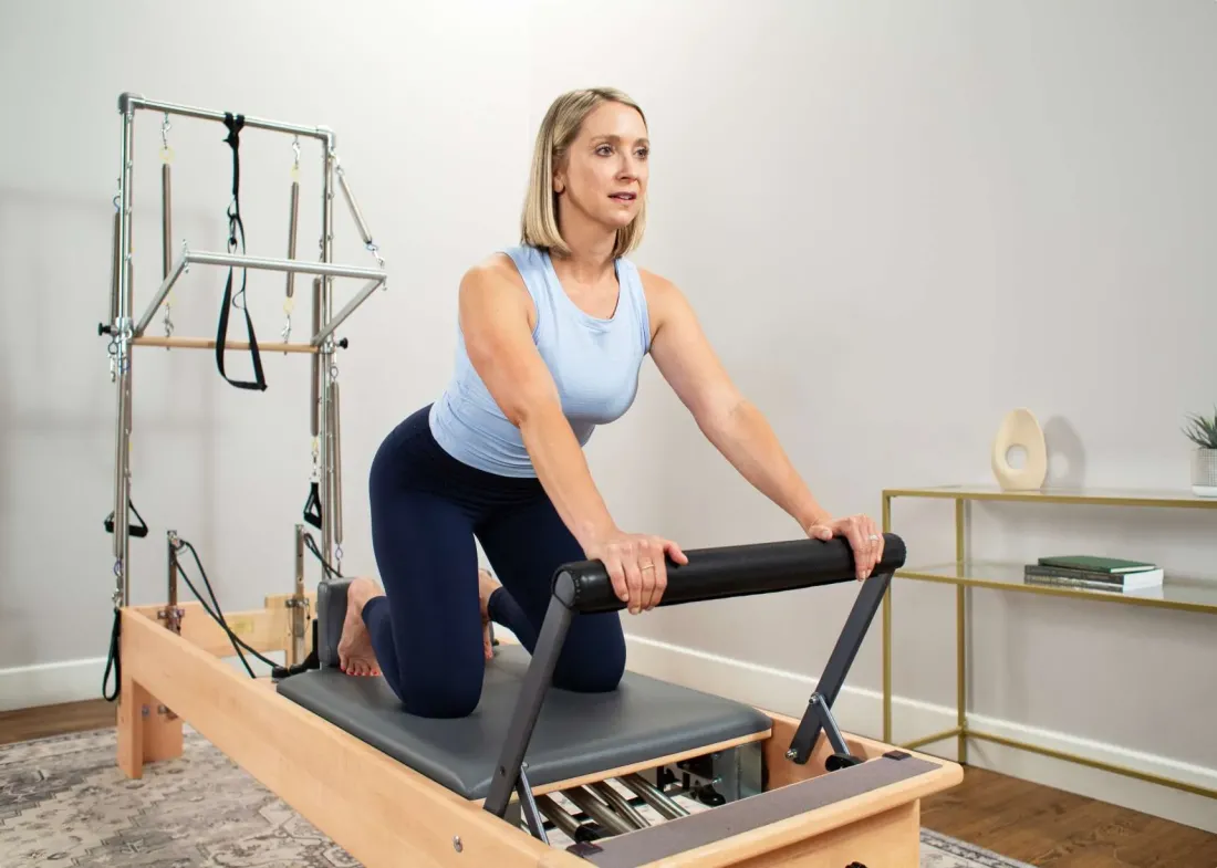 Реформер для пілатесу з вежею та матом Balanced Body Studio Reformer Revo MTO (BB-11949C-Storm, сірий)