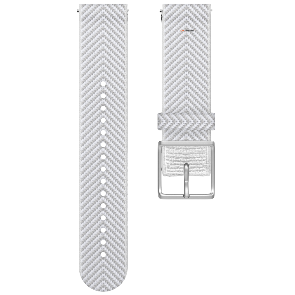 Polar ремінець для годинника 20 мм White еко-текстиль Woven Wristband 91080475 S-M