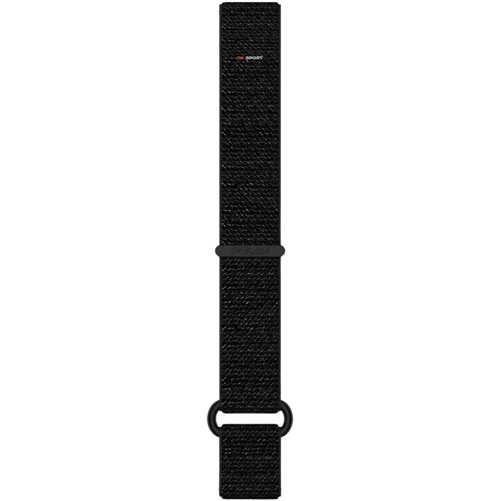 Polar нейлоновий ремінець для годинника 20 мм Hook&Loop Black Wristband 910104672 M-L