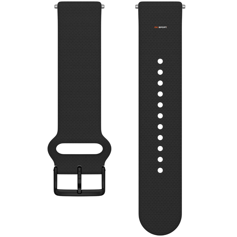Polar силіконовий ремінець для годинника 20 мм з текстурованой поверхнею Black 910106985 S-L