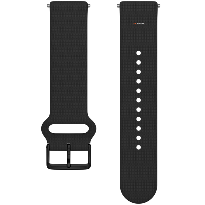 Polar силіконовий ремінець для годинника 20 мм з текстурованой поверхнею Black 910106985 S-L