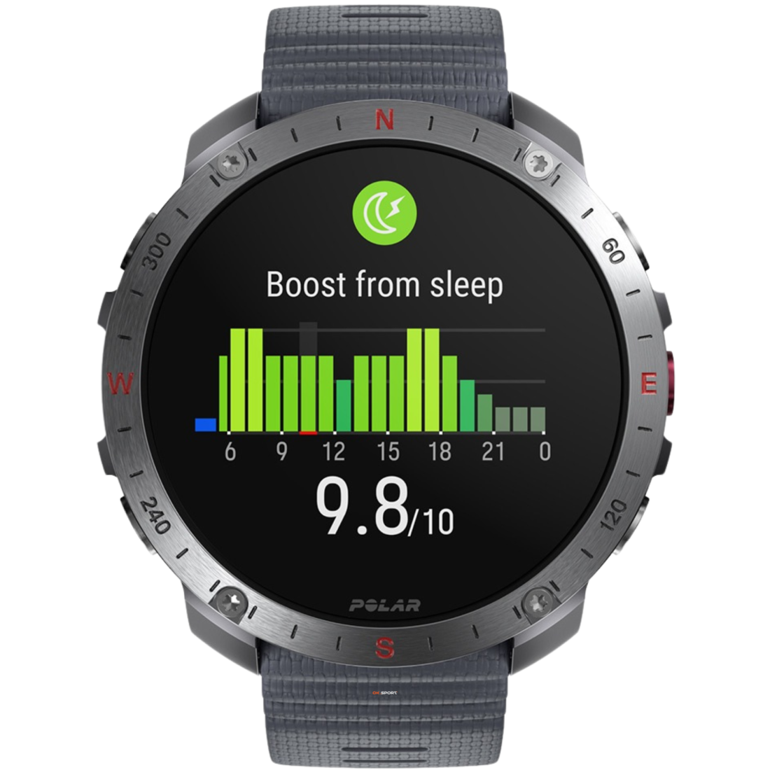 Polar Grit X2 Pro смарт-годинник спортивний водонепроникний ударостійкий чоловічий жіночий військовий з компасом Silver-Grey  PL-900110287-S/L