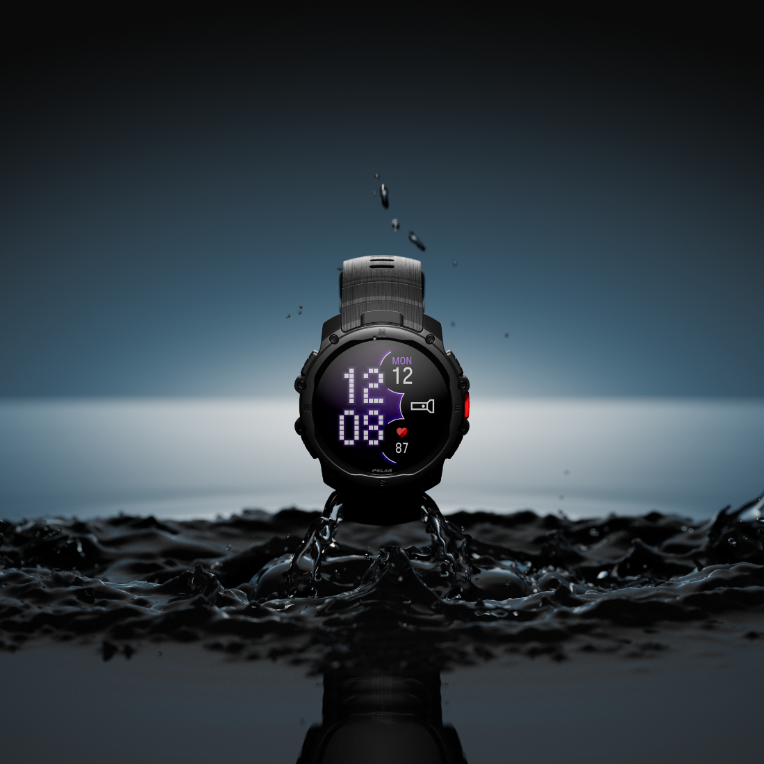 Смарт годинник для спорту, фітнесу та тренувань Polar Street X Night Black з світлодіодним ліхтариком та GPS