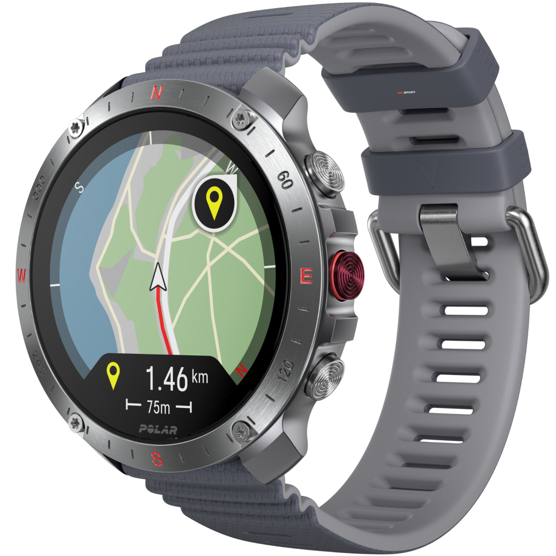 Polar Grit X2 Pro смарт-годинник спортивний водонепроникний ударостійкий чоловічий жіночий військовий з компасом Silver-Grey  PL-900110287-S/L