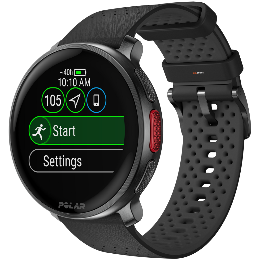 Polar Vantage V3 спортивний годинник смарт наручний чоловічий жіночий для бігу спортсменів плавання в басейні Night Black