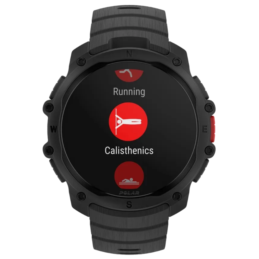 Смарт годинник для спорту, фітнесу та тренувань Polar Street X Night Black з світлодіодним ліхтариком та GPS