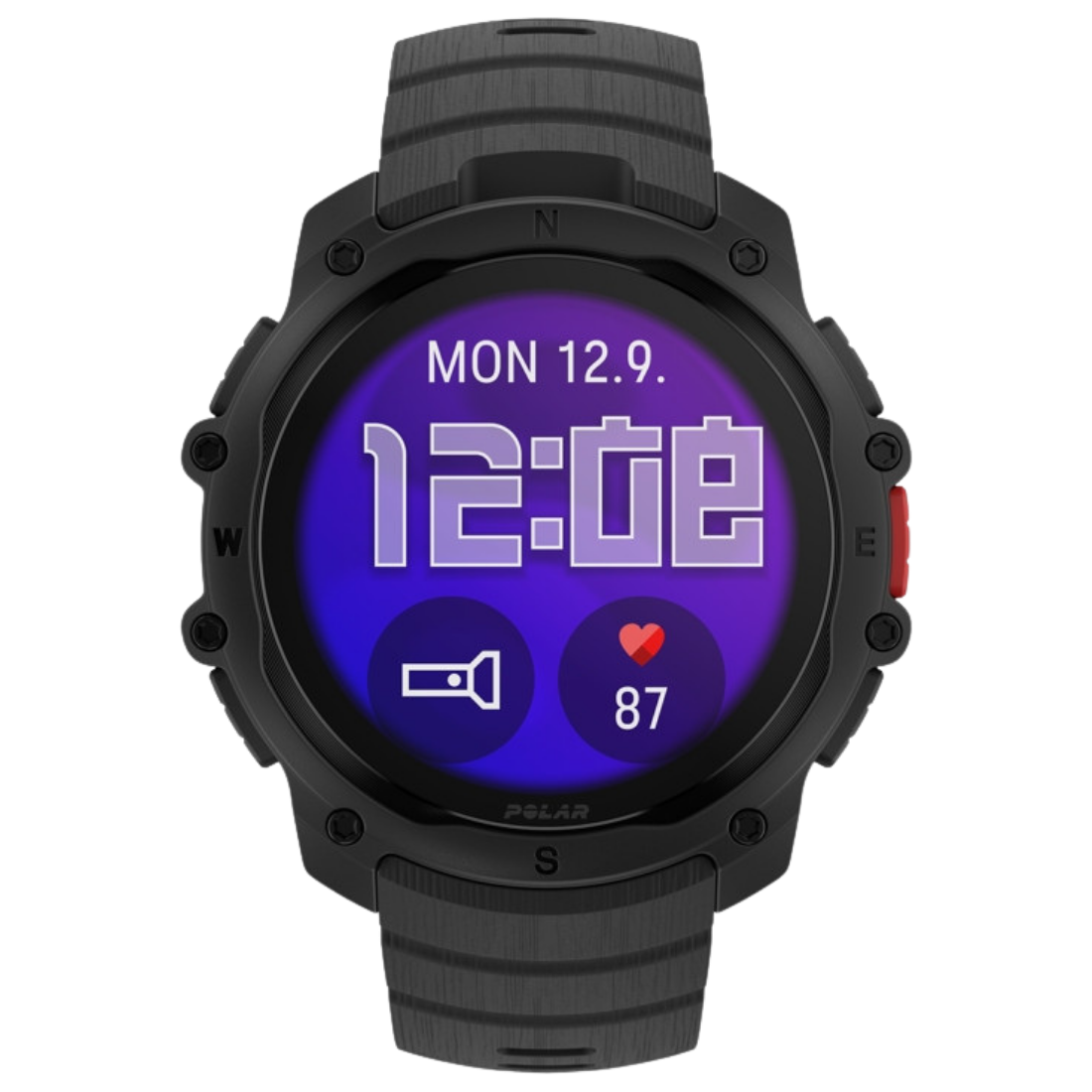 Смарт годинник для спорту, фітнесу та тренувань Polar Street X Night Black з світлодіодним ліхтариком та GPS