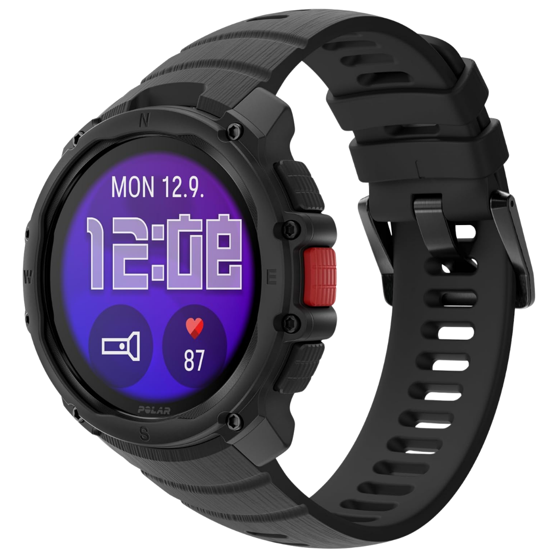 Смарт годинник для спорту, фітнесу та тренувань Polar Street X Night Black з світлодіодним ліхтариком та GPS