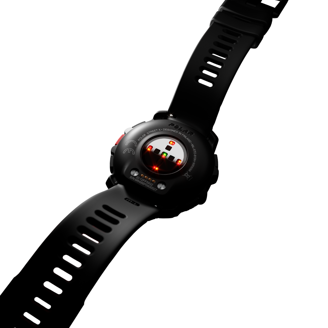 Смарт годинник для спорту, фітнесу та тренувань Polar Street X Night Black з світлодіодним ліхтариком та GPS