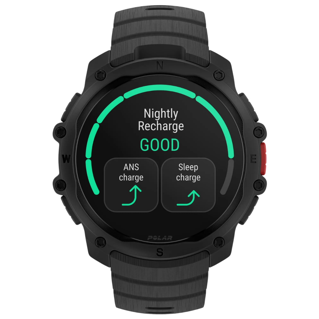 Смарт годинник для спорту, фітнесу та тренувань Polar Street X Night Black з світлодіодним ліхтариком та GPS