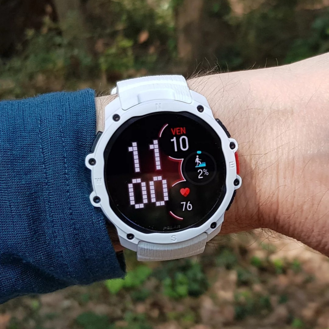 Спортивний годинник Polar Street X Snow White з ліхтариком та GPS чоловічий, жіночий наручний водонепроникний