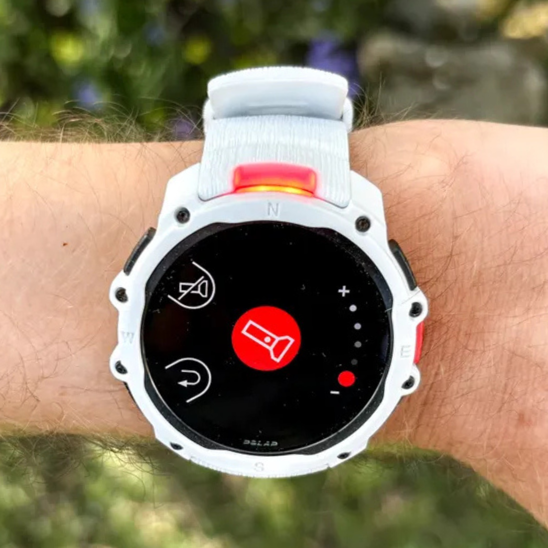 Спортивний годинник Polar Street X Snow White з ліхтариком та GPS чоловічий, жіночий наручний водонепроникний